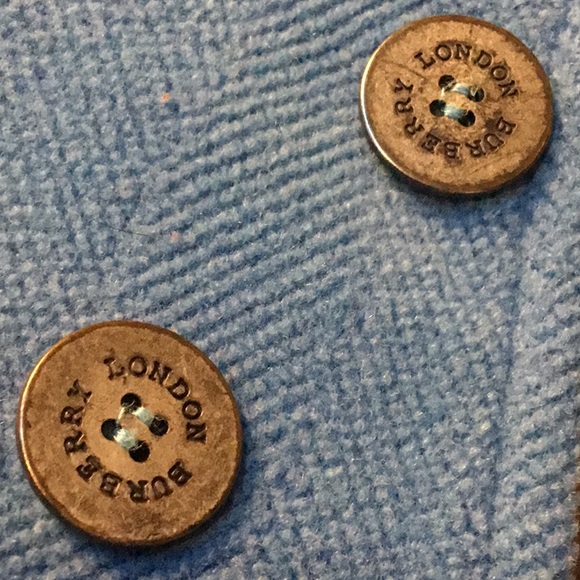 ❤FREE SHIPPING Burberry 100% Wool Blue Coat - Picture 11 of 12